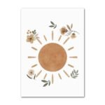 Poster Kinder süße Tiere im Boho Stil Nilpferd Elefant Löwe Regenbogen Sonne und Mond als Deko Print ohne Rahmen – Bild 65