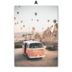 Poster Strand Burg Heißluftballon Kappadokien Buggy Kaffee Zitat I Wandbilder Wohnzimmer & Schlafzimmer I Deko Print Bilder I ohne Rahmen – Bild 2