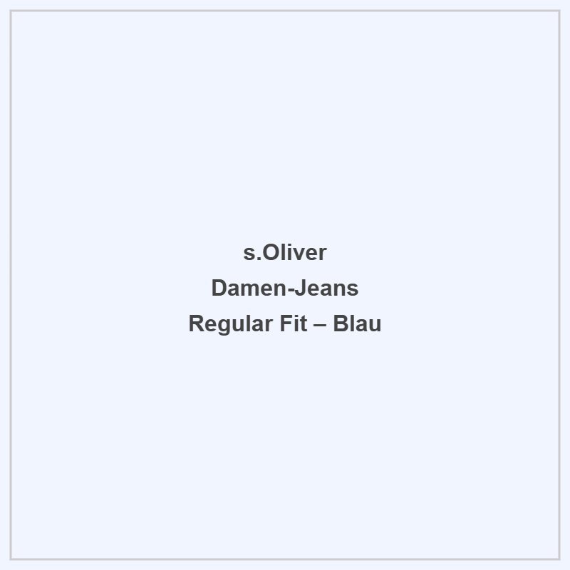 s-oliver-damen-jeans-regular-fit s.Oliver Damen-Jeans Regular Fit – Blau – Bild 1